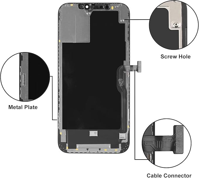 LL TRADER Screen Replacement for iPhone 12 Pro Max 6.7'' LCD Retina FHD Display COF Touch Screen Digitiser with Repair Tool Kits, Waterproof Tape, Screen Protoctor 2025 New for USA