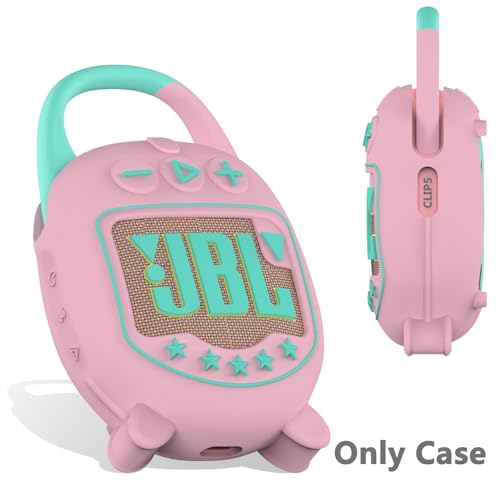 JCHPINE Hard Case and Silicone Cover for JBL Clip 5 Bluetooth Speaker