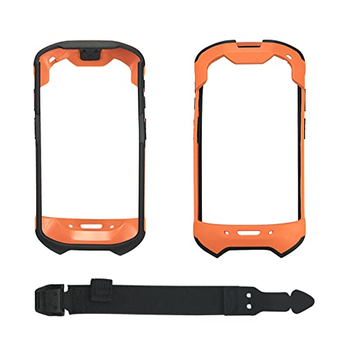 Protective Cover Bumper Case Rugged Boot with Hand Strap for Zebra TC51 TC510K TC52 TC56 TC57,Slim TPU Scanner Cover,Barcode Touch Mobile Computer Accessories (Orange)