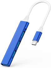 Mac USB C Adapter - Type C USB Adapter Hub with 4 Ports: 1 USB 3.0 + 3 USB 2.0, Ultra-Slim Aluminum Design, 5Gbps Transfer, Adapter for Mac USB C, Type C USB Hub (Royal Blue) - Image 1