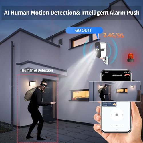 Security Cameras Wireless Outdoor, 2.4G/5G WIFI Magn | Home Security C - Image 6