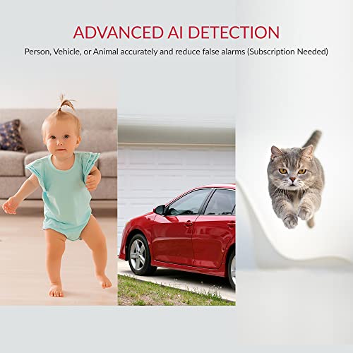 YI Pro 2K Home Security Camera 2Packs,2.4GHz WiFi with Smart Detection