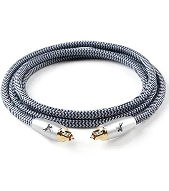 Premium Fiber Optic Audio Cable 4.9ft (1.5m) | Toslink S/PDIF | 24K Gold-Plated | Glass Core | for Soundbars, TVs, PS5, Xbox