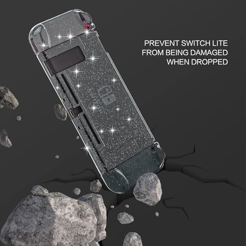 Nintendo Switch Glitter Hard Case, Dockable Cover, Screen Protector & Grips