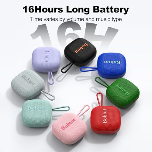 Bobtot Portable Bluetooth Speaker, IPX7 Waterproof, TWS Pairing, Black