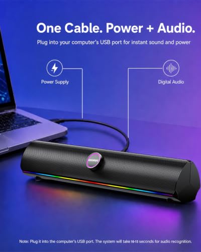Computer Speakers for Desktop PC, USB Speakers for Gaming, Music