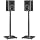 MOUNTUP Universal Speaker Stands Pair, 28.3" to 37.4" Height Adjustable Floor Speaker Stands, Holds Bookshelf & Large Satellite Studio Speakers, Cable Concealing, 22LBS Capacity, 9.8" Plate, Black
