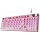 Wired Creamy Keyboard with Number Pad, Knob, RGB Backlit-Gradient Pink