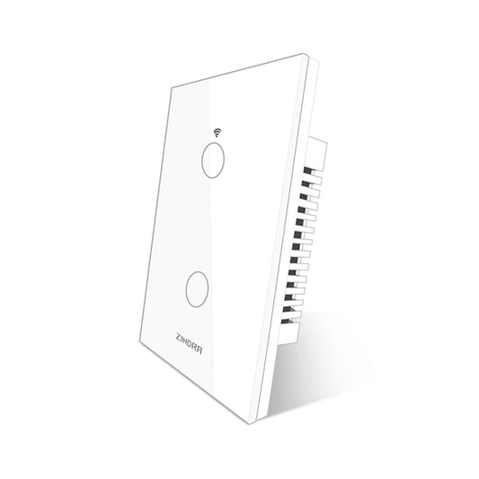 Smart Matter Light Switch, ZINDRA 2.4G WiFi Touch Wall Switch (Neutral Wire Required), Single-Pole Smart Switch Works with Apple Home, Alexa, Google Home & SmartThings, Tempered Glass Panel, White