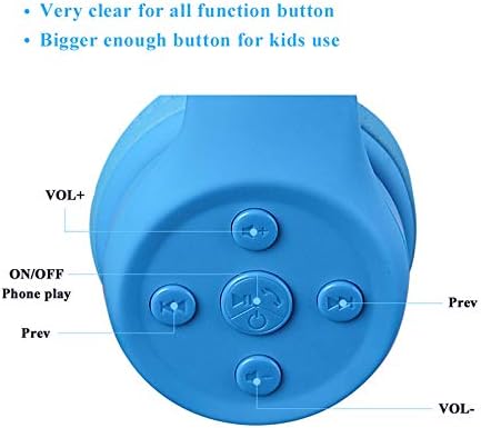 Headphones for Toddlers Bluetooth, Wireless Headphone for Toddler Baby Kids with Sharing Port, Kids Headphones with Mic for Boys Girls Travel pad Amazon fire Cellphone (Blue 2)