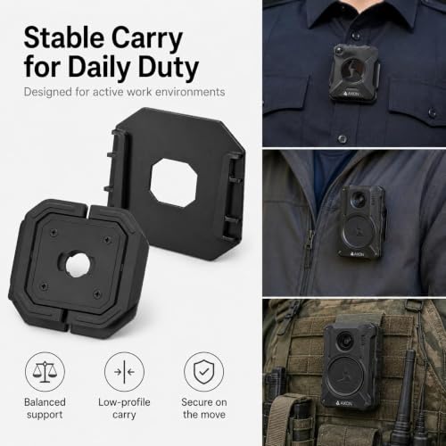 Axon Body Camera Mount for Axon Body 2/3/4/Workforce (Black, Wings)
