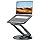 tounee Telescopic Laptop Stand for Desk with 360° Swivel Base, Sit to Stand, Height Adjustable, Portable Riser Holder for Good Posture, Compatible with MacBook Pro, All Laptops 10-17"-Gray