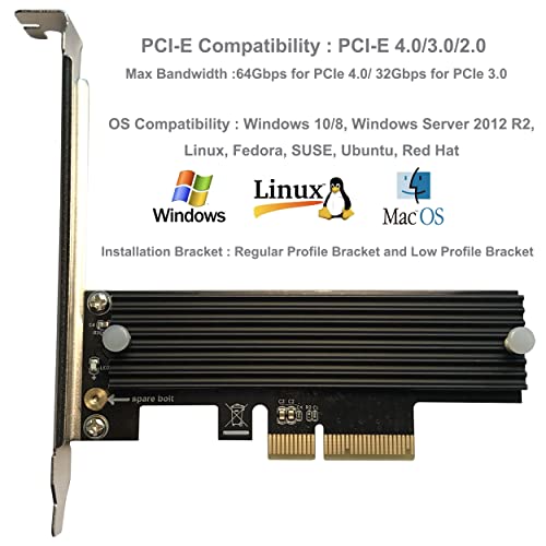 M.2 NVME to PCIe 3.0/4.0 x4 Adapter
