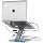 USB-C Hub Laptop Stand with Fan, Aluminum Laptop Riser with Docking Station 9-IN-1, 4K@60Hz HDMI, 100W PD Charging, USB 3.0, 3.5mm Audio, 360° Swivel, for MacBook Pro/Air, iPad Pro & Type-C Laptops