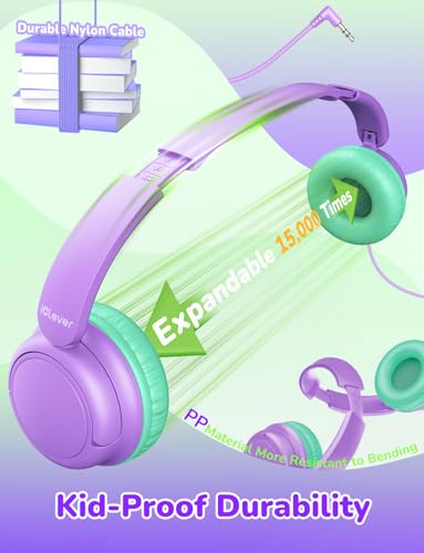 iClever Kids Headphones 5 Pack for Students K-12 & Teachers Classroom/Study