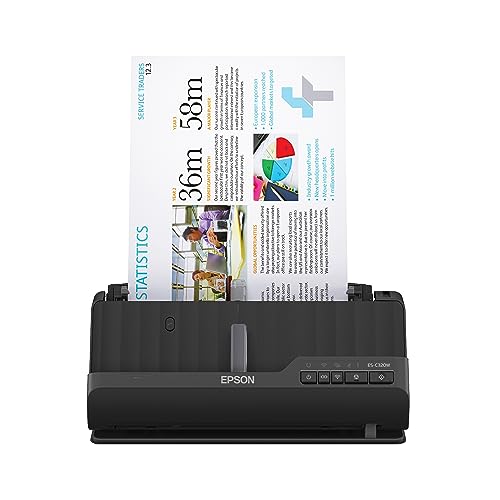 Epson Workforce ES-C320W Wireless Compact Document Scanner Duplex 20-pg ADF