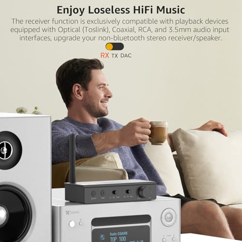 1Mii DS700 HiFi Bluetooth Audio Transmitter Receiver with LDAC