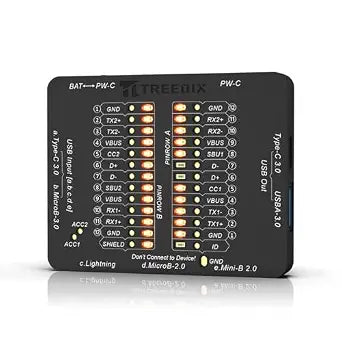 Treedix USB Cable Tester for Lightning, Type-C,USB-A,Micro-B 2.0/3.0,Mini-B