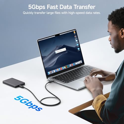 Cable Matters 5Gbps USB C to USB C Monitor Cable, 8.2ft / 2.5m