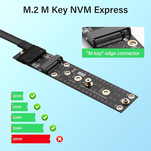 SinLoon Mini PCIE to NGFF M.2 M Key Extender Cable MPCIE Male to M2 Female NVME SSD Riser Cable