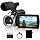 4K 48MP Video Camera for YouTube, Compact Camcorder with Microphone