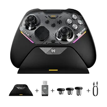 BIGBIG WON Storm(Gale2) Wireless PC Controller, Bluetooth Gaming Controller 2000Hz Polling Rate, Near-Zero Latency, TMR Sticks, Hall & Micro-switch Triggers, 16 Mechanical Buttons, 4 Customizable Back Paddles, for Windows PC/Switch 2/Switch/Android/IOS