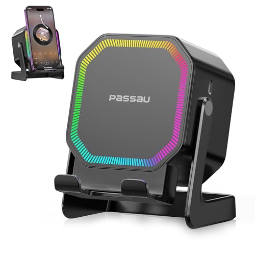 Passau Wireless Induction Bluetooth Speaker with Phone Stand RGB Light