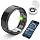 Smart Ring with Sleep Monitoring, Step Counting, Heart Rate for iPhone and Android, No Subscription Fee, IP68 Waterproof Health Tracker (Black, 7)