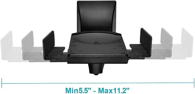 Monoprice Universal Bookshelf Speaker Wall Mount Brackets, Swivel, Tilt, Dual Side Clamping, Large Bookshelf/Surround Sound Speakers up to 55 lbs., Pair