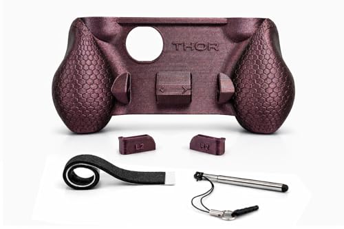 MunnyGrubbers - Ergonomic Grip Compatible with AYN Thor, Video Game Controller Grip with Foam Inserts, Includes Extendable 4 inch Stylus - (Mage Purple)
