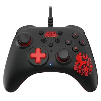 HORI Nintendo Switch HORIPAD Turbo (Mario) Ergonomic Wired Controller Pad - Offically Licensed by Nintendo