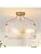 Semi Flush Mount Ceiling Light Fixture Glass Drum Chandelier Entryway Light Fixture 16''Gold Flush Mount Ceiling Lights 3-Light Foyer Lighting fixtures for Living Room Hallway Bedroom