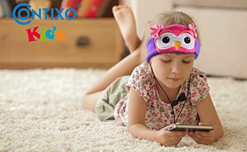 Contixo H1 Kids Headphones, 85dB Volume Limiting with Adjustable Speakers Soft Children Fleece Headband Toddler Headphones