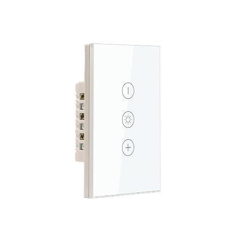 Smart Dimmer Switch,Single Gang,Neutral Wire Required,White