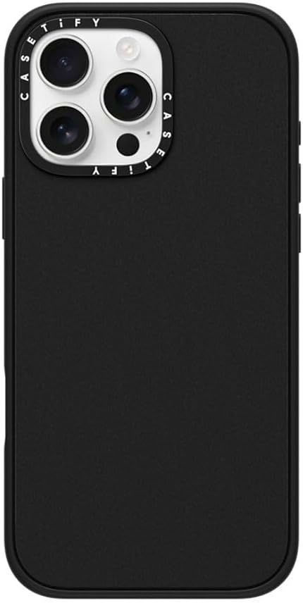 CASETiFY Impact Case for iPhone 16 Pro Max [Slim / 8.2 ft. 4X Military Grade Drop Protection/Wireless Charging Compatible] - Matte Black
