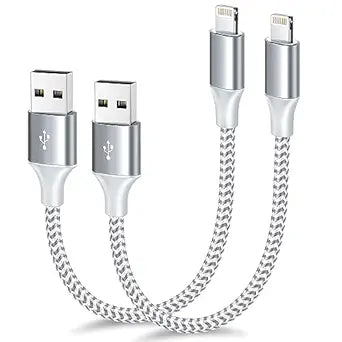 [Apple MFi Certified] Short iPhone Charger 1ft 2Pack,USB A to Lightning