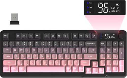 Free wolf M96 Wireless Gaming Keyboard Creamy Membrane 94Key-BlackBerry - Image 2