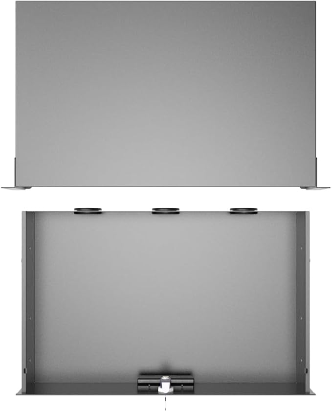 JINGCHENGMEI 2U Rack Drawer with Lock and Key, 19 Inch Rack Mount Server Cabinet Case, Sliding and Lockable Server Rack Drawer with Cable Management Holes, 10.8 inch Deep (2U10in)