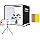 PULUZ Mini Photo Studio Light Box, 10"x10" Portable Folding Photography Lightbox with CRI >95 104pcs LED Light & 6 Kinds Double-Sided Color Backgrounds for Small Products