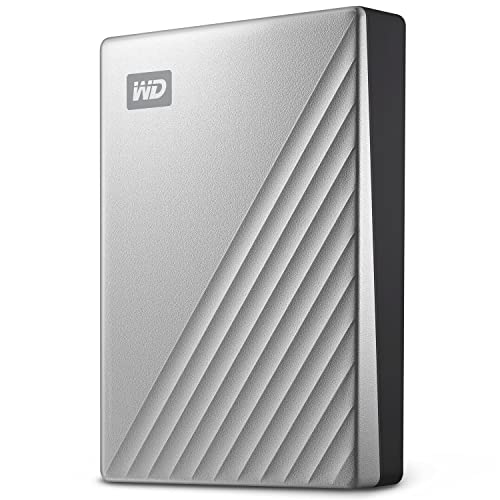 WD 2TB My Passport Ultra for Mac Silver, Portable Hard Drive, includes backup software with defense against ransomware, and password protection, USB-C and USB 3.1 compatible - WDBKYJ0020BSL-WESN