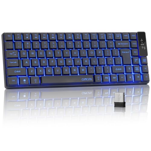 Wireless Keyboard, Rechargeable Mini Quiet Keyboard, Thin Tenkeyless - Image 2