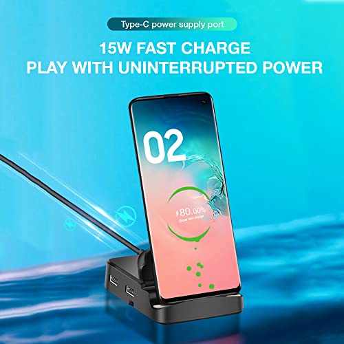 GKI 7-in-1 USB-C Docking Station, 4K HDMI Hub for Samsung DeX & Android Phones, Dex Dock for iPad/Laptop/iPhone 15-17, External Monitor Adapter with SD/TF Card Reader & USB 3.0