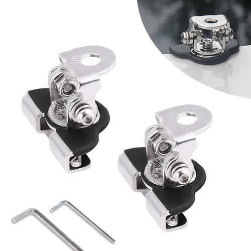 2 PCS Car Hood Light Bar Non-Destructive Fixing Bracket,Adjustable LED Work Light Base Mounting Holder, Safety Cushioning Metal Structure Bracket Column, Universal Car Accessories (Silver)