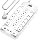18 Outlets Surge Protector Power Strip - 10 Feet Flat Plug Heavy Duty Extension Cord with 18 Widely Outlets and 4 USB Ports, 2100 Joules, White, ETL Listed