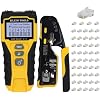 Klein Tools 80072 RJ45 Cable Tester Kit with LAN Scout Jr. 2, Coax Crimper / Stripper / Cutter Tool and 50-Pack Pass-Thru Modular Data Plugs