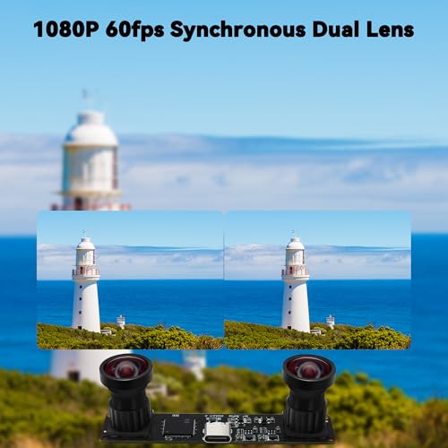 Magnolia 3D Stereo USB Camera, 4MP Lightburn Webcam 1080P 60FPS