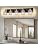 She's home 5-Light Vanity Lights for Bathroom: Black Gold Vanity Lights with Crystal Glass Shade, Modern Crystal Bathroom Light Fixtures Over Mirror, 34inch Black Gold Wall Sconce for Bath, E26 Base