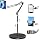 Tablet Floor Stand with 12lb Stable Base Overhead Bed Ipad Phone Holder Mount with Adjustable Height Stretchable Arm for 4.5-13in iPad Pro Air Mini 12.9/9.7, Kindle, Galaxy Tab, CellPhones