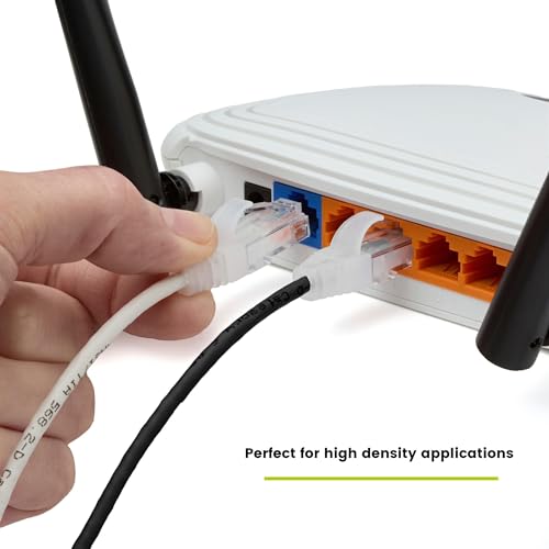 TRUECABLE Cat6 Component Rated Patch Cable, Unshielded (U/UTP), 25ft, Black, 28AWG Stranded Pure Copper, Snagless 10G High-Speed Ethernet Cable, PoE++ 4PPoE 100W, UL Listed, RoHS-3, 1 Pack