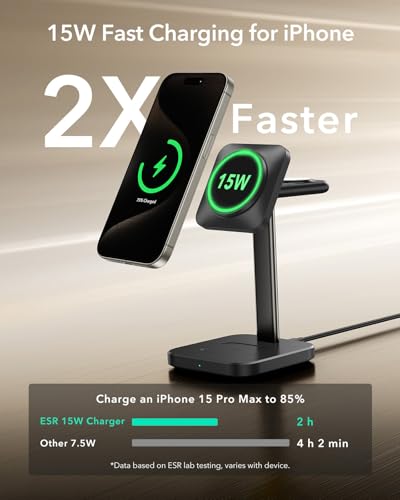 ESR 3 in 1 Wireless Charging Station, for Magsafe Charger Stand - Image 4